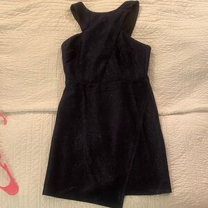 Topshop Asymmetrical Black Dress